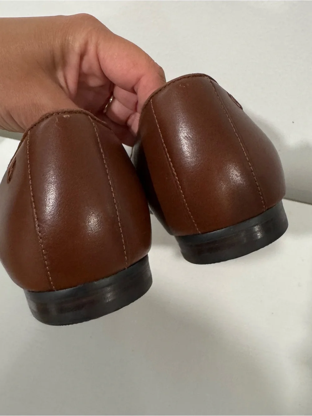 Vionic Willa 2 Slip On Tan Leather Loafers Flat 9.5 Wide $140